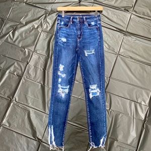 American Eagle High Waisted Dark Wash Jeans